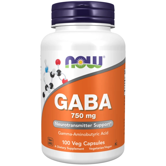 NOW FOODS Gaba 750 mg 100 Veg Capsules
