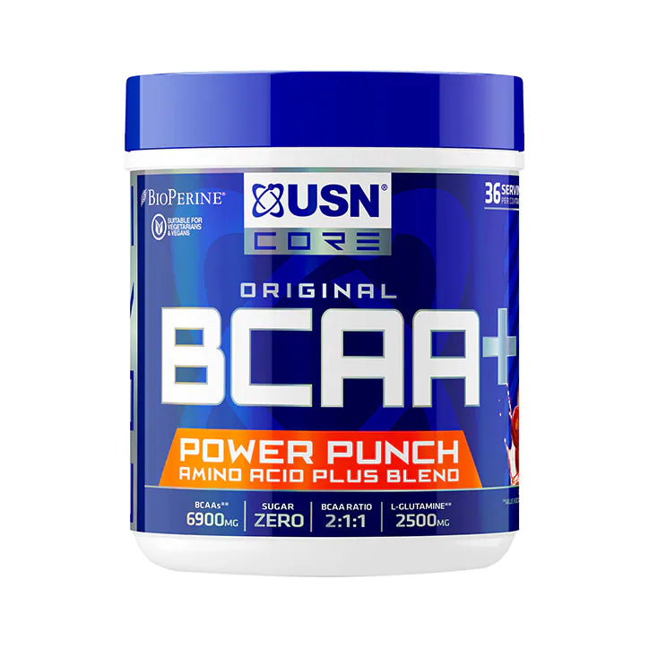 USN Original BCAA + Powder Punch Amino Acid Plus Blend 400g Blue Raspberry Flavour