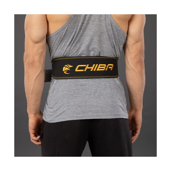 CHIBA Leather Lifting Belt 40810 (Black/Gold)