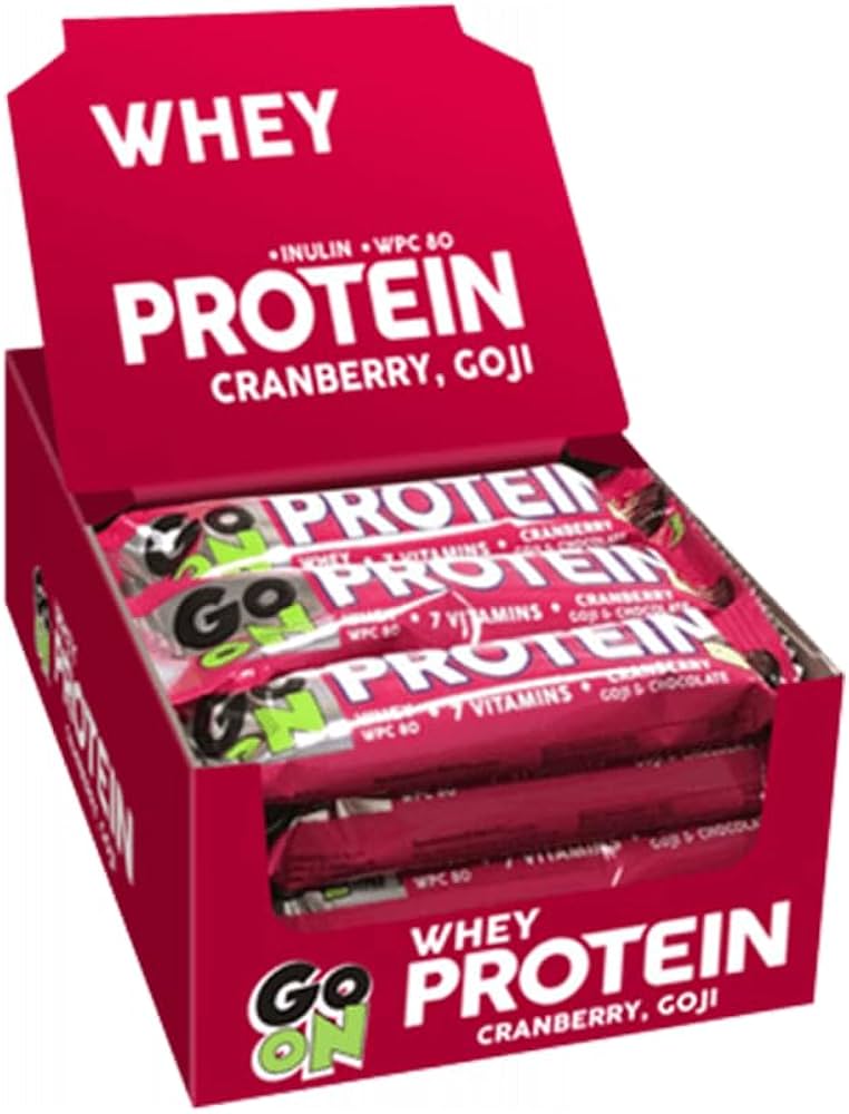 GO ON Whey Protein Bar Cranberry Goji with Chocolate 50g