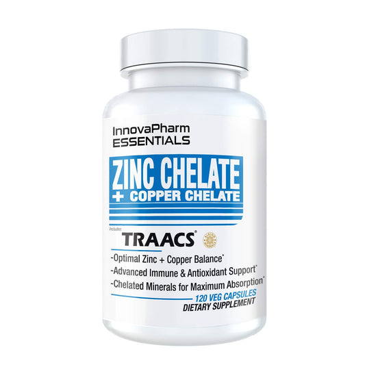 InnovaPharm Essentials Zinc Chelate + Copper Chelate 120 Veg Capsules