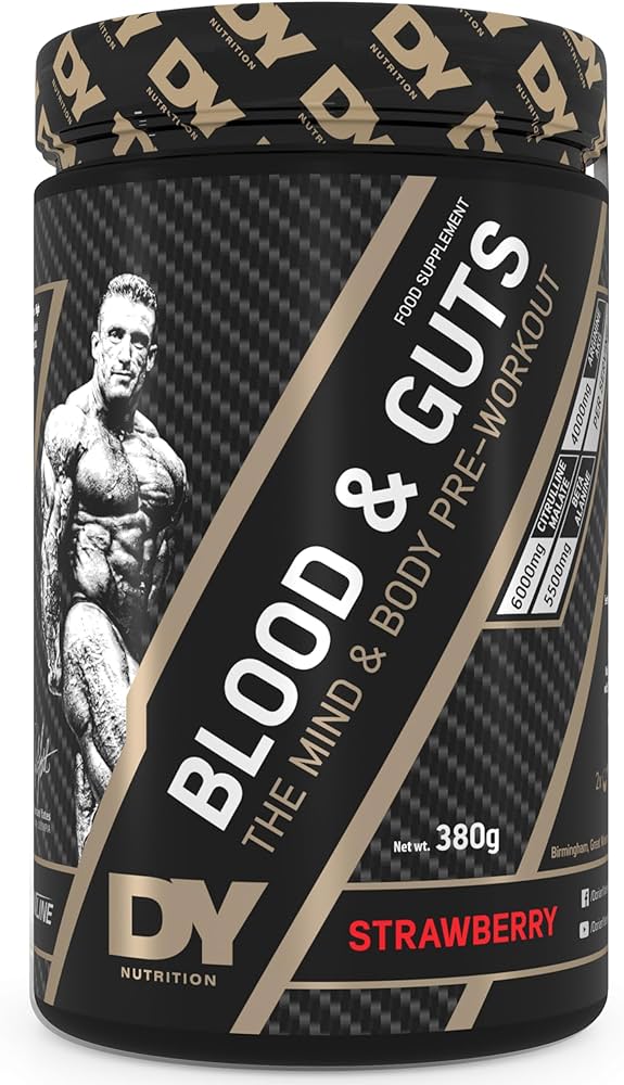 Dorian Yates Nutrition  Blood & Guts The Mind and Body Pre - Wourkout 20 Servings