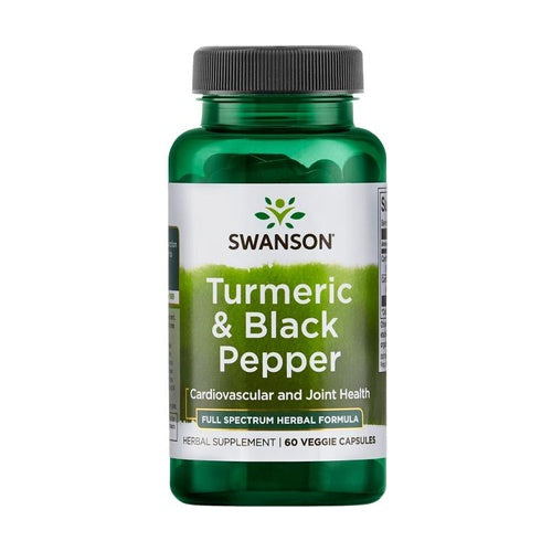 Swanson Turmeric & Black Peper 60 Vege Capsules