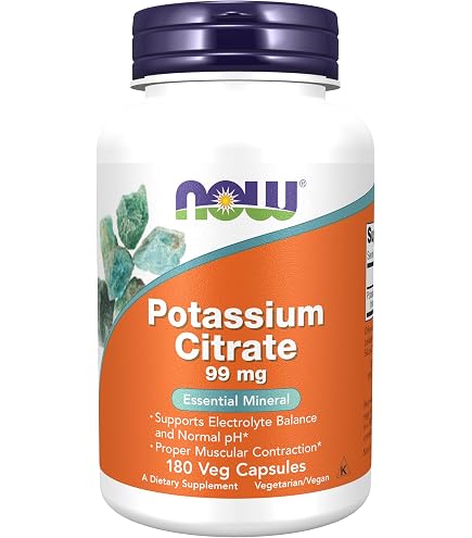 NOW FOODS Potassium Citrate 99mg 180 Veg Capsules