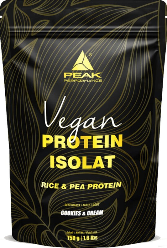 PEAK Performance VEGAN Protein Isolate Rice & Pea Protein 750g Natural Flavour