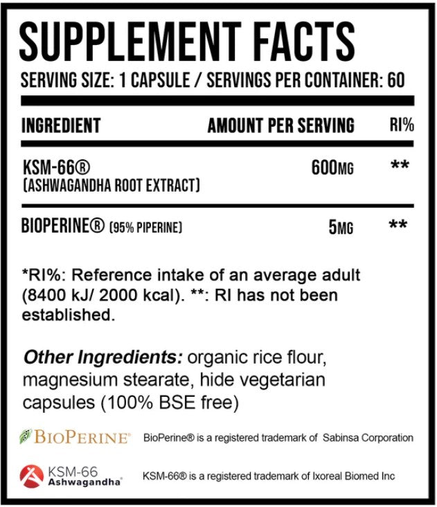 DNA Sports KSM-66 Ashwagandha 60 capsules