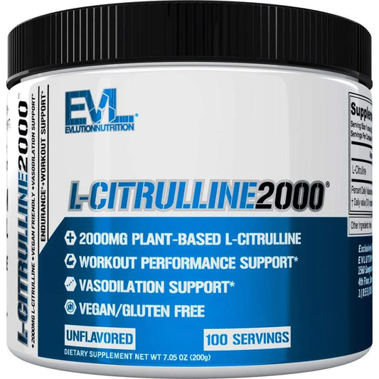 EVL Nutrition L - Citrulline 2000 Vegan Friendly 100 servings