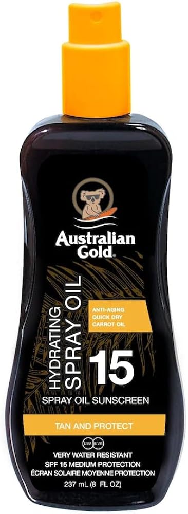 Australian Gold SPF 15 Hydrating Spray Oil with Carrot Oil 237ml