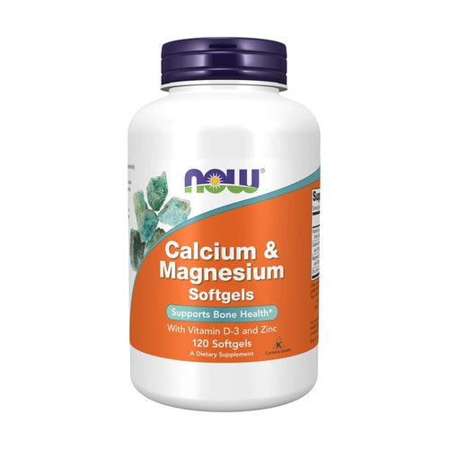 NOW FOODS Calcium & Magnesium with D3 & Zinc 120 Softgel