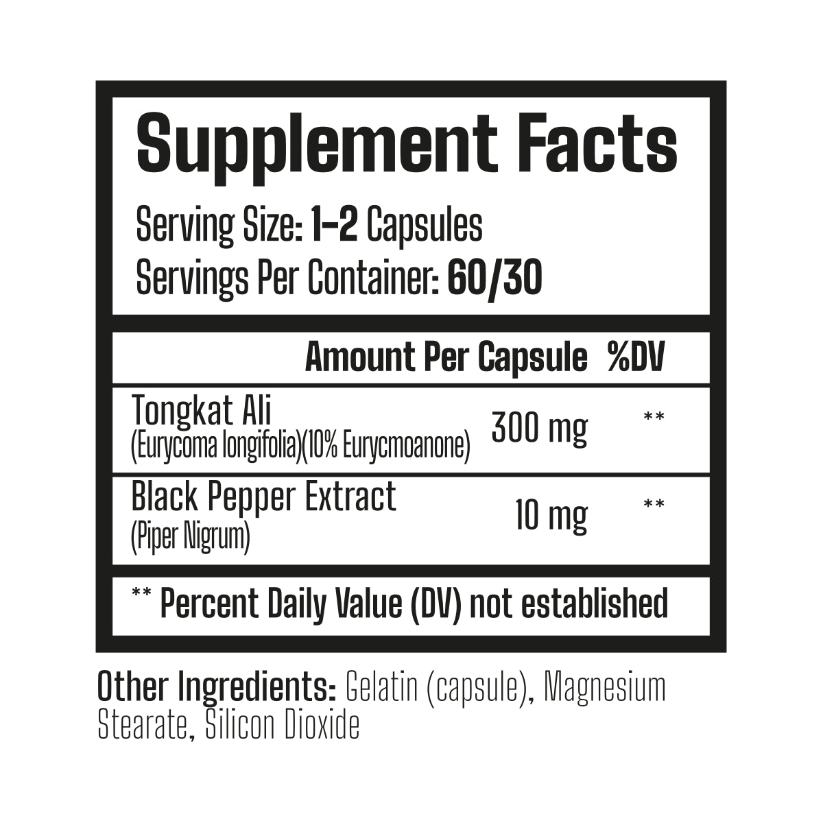 Muscle Rage Tongkat Ali 60 Capsules