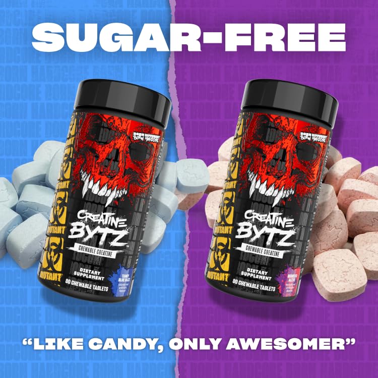 MUTANT Creatine Bytz 80 Chewable tablets Tangy Blue Razz