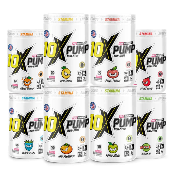 10X Athletic Pump Non Stim Pre - Workout 600g