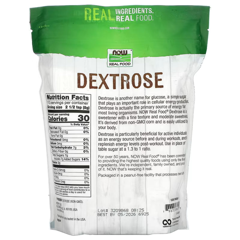 NOW REAL FOODS Dextrose NON - GMO 907g
