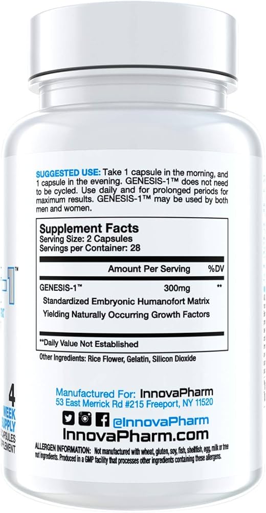 InnovaPharm Genesis - 1 Regenerative Peptide + Growth Factor Matrix 56 capsules