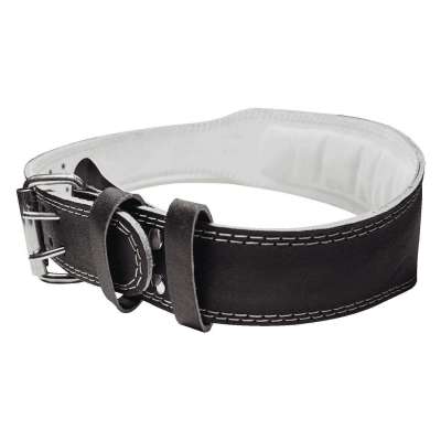 ZEC+ Black leather belt with lumbar padding WEIGHT LIFT BELT XXL size