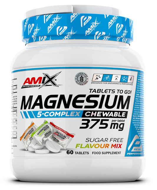 AMIX Performance Magnesium 5 - Complex 60 Chewable MIxed Flavour tablets