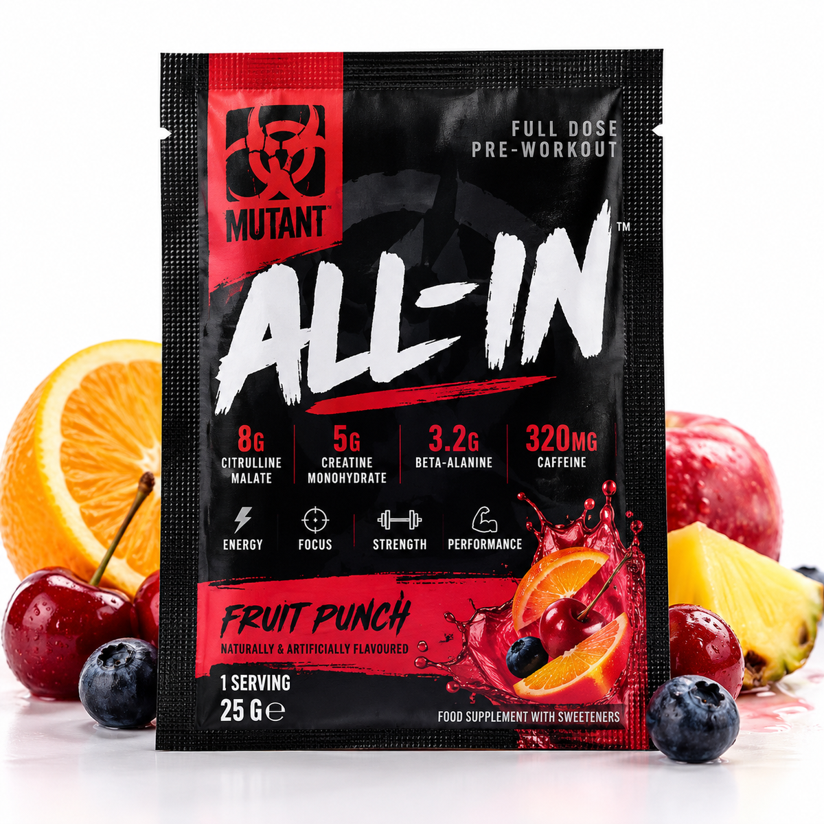 MUTANT ALL-IN Pre-Workout – 1 Serving (25g) Fruit Punch