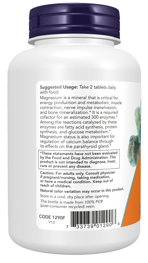 NOW FOODS Magnesium Citrate 200mg 100 Vehe Tablets
