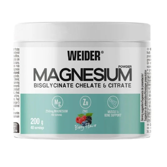 WEIDER MAGNESIUM Bisglycinate Chelate & Citrate Berry Flavour 40 servings