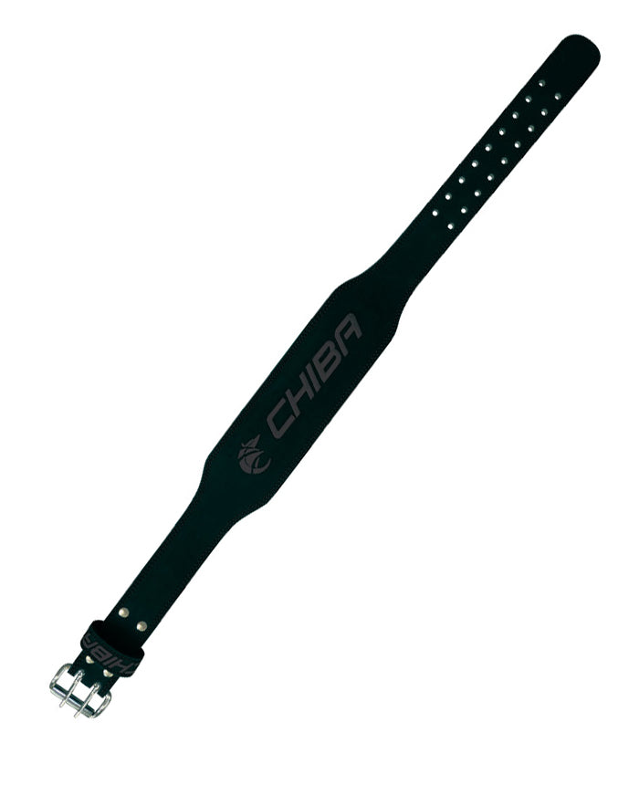 Chiba 4 Inch Leather Training Belt XXL (Black/Black)