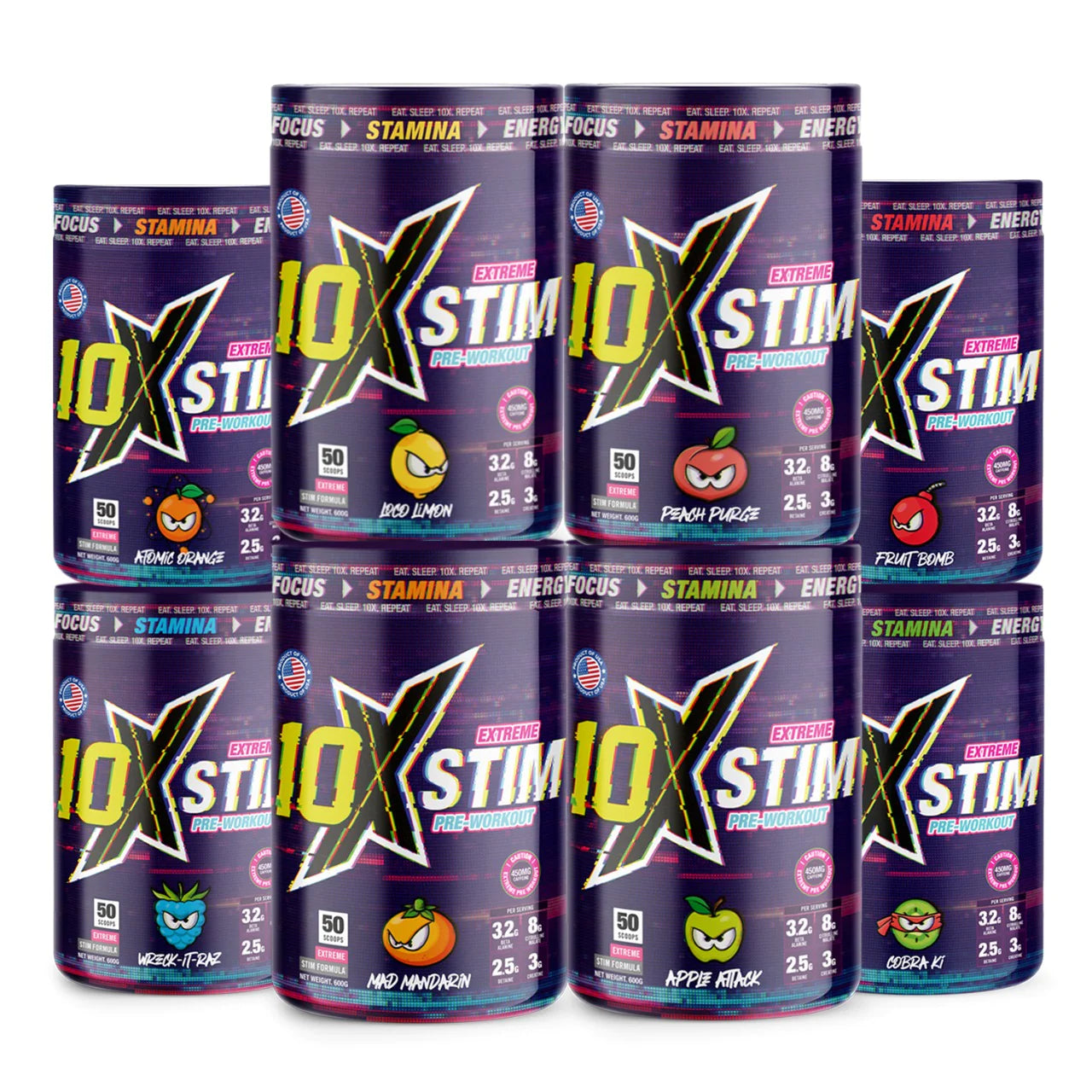 10X Athletic Extreme Stim Pre - Workout 600g